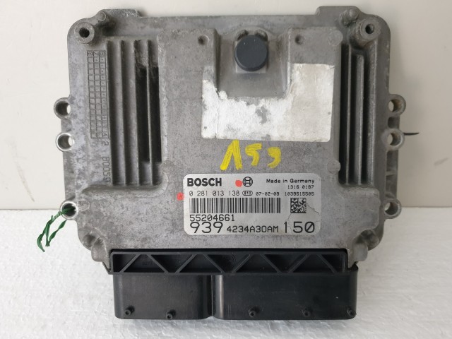 503821 Alfa Romeo 159, Motorvezérlő, Ecu, 0281013138, 55204661, Bosch.