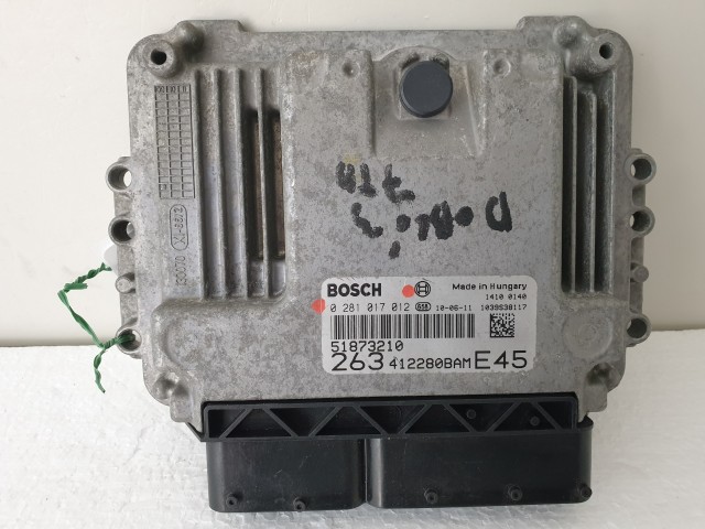 503823 Fiat Doblo 3, 2010, Motorvezérlő, Ecu, 0281017012, 51873210, Bosch.