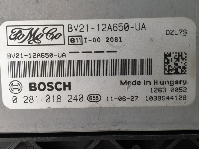 503833 Ford Focus 2011, Motorvezérlő, Ecu, 0281018240, BV21-12A650-UA.