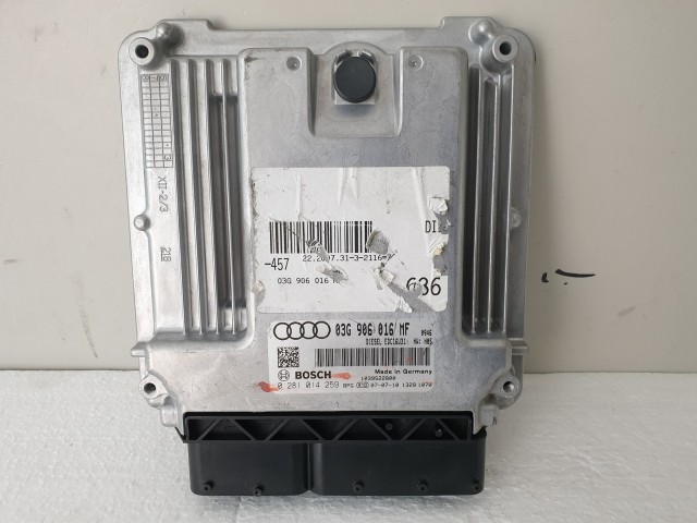 503835 Audi A6 C6, 2007, Motorvezérlő, Ecu, 0281014259, 03G906016MF, Bosch.