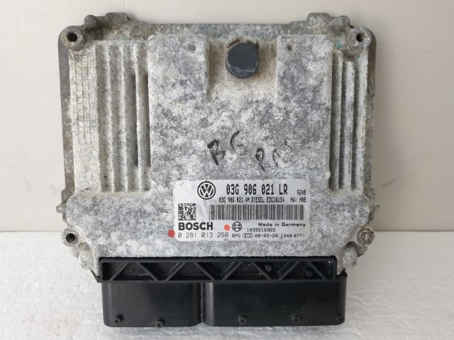 503842 VW Passat B6, Motorvezérlő, Ecu, 0281013260, 03G906021LR, Bosch.
