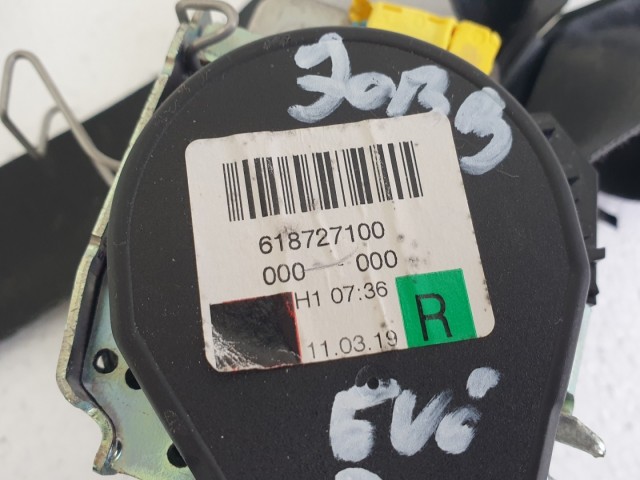 510383 Fiat Punto EVO, 2012, Jobb Első Övfeszítő, Biztonsági Öv, 3 Ajtós.