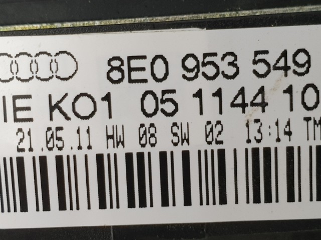 510549 Seat Exeo 2011, Kormánykapcsoló, Légzsákszalag, Tempomatos, 8E0953549Q.