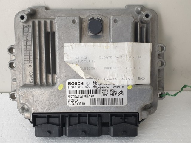 510880 Peugeot 308, 2009, Motorvezérlő, Ecu, 9664843780, 0281013872 Bosch