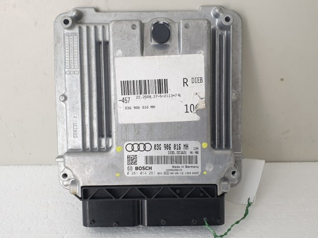 510885 Audi A6 C6, 2008, Motorvezérlő, Ecu, 0281014261, 03G906016MH, Bosch.