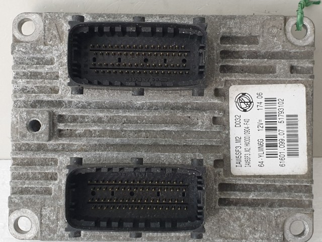 510887 Fiat Grande Punto, 2008, Motorvezérlő, ECU, 6160109907, 51793102, Magneti.