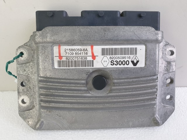 504304 Renault Megane 2, 2006, Motorvezérlő, ECU, 8200751638, 21586059-6A.