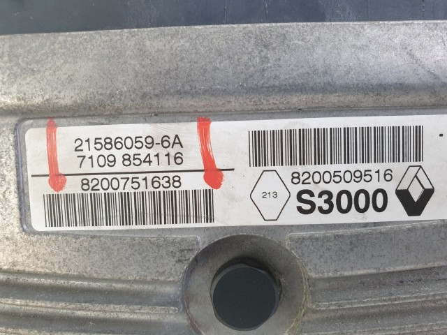 504304 Renault Megane 2, 2006, Motorvezérlő, ECU, 8200751638, 21586059-6A.