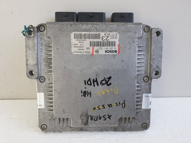 504357 Citroen Xsara Picasso, Motorvezérlő, Ecu, 9651593480, 0281011521, Bosch.