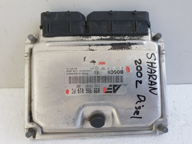 504364 VW Sharan 2002, Motorvezérlő, Ecu, 0281010751, 038906019FC, Bosch.