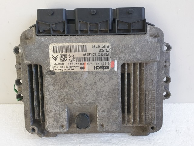 504369 Peugeot 206, 2004, Motorvezérlő, Ecu, 0281011783, 9656709780, Bosch.