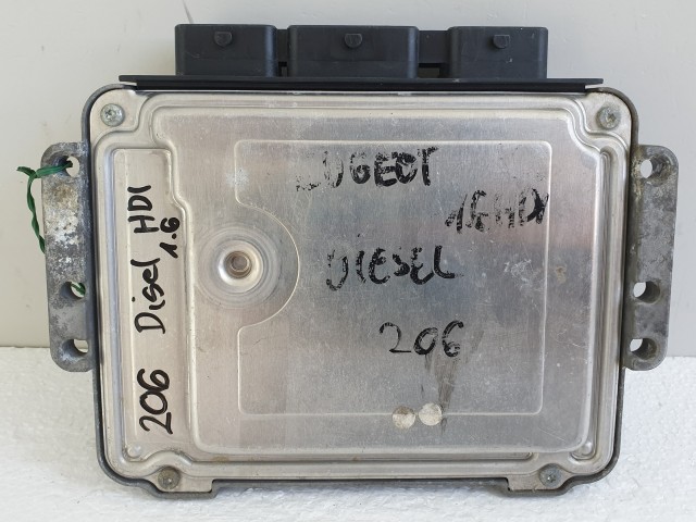 504372 Peugeot 206, 2005, Motorvezérlő, Ecu, 0281011628, 9659823980, Bosch.