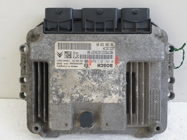 504372 Peugeot 206, 2005, Motorvezérlő, Ecu, 0281011628, 9659823980, Bosch.