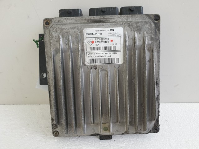 504375 Renault Modus 2007, Motorvezérlő, Ecu, 8200399038, 8200619409 Delphi.