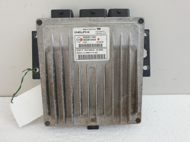 504378 Renault Clio 3, Motorvezérlő, Ecu, 8200619409, 8200911560, Delphi.