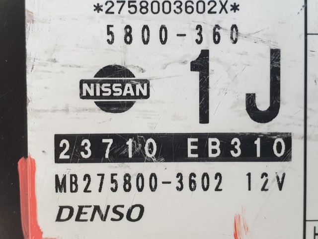 504398 Nissan Navara D40, Motorvezérlő, Ecu, 275800-3602, 23710EB310, Denso.