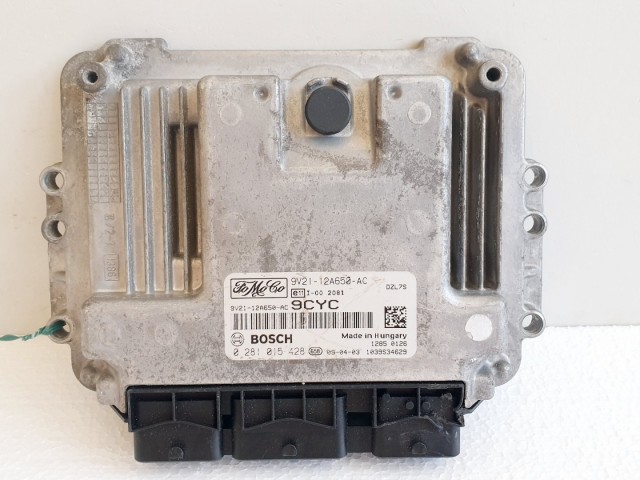 508545 Ford Fiesta 2009, Motorvezérlő, Ecu, 0281015428, 9V21-12A650-AC, Bosch.