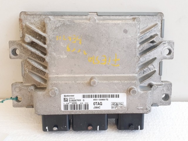 508546 Ford Fiesta, Motorvezérlő, Ecu, 8V21-12A650-TG, S180047003G, Continental.