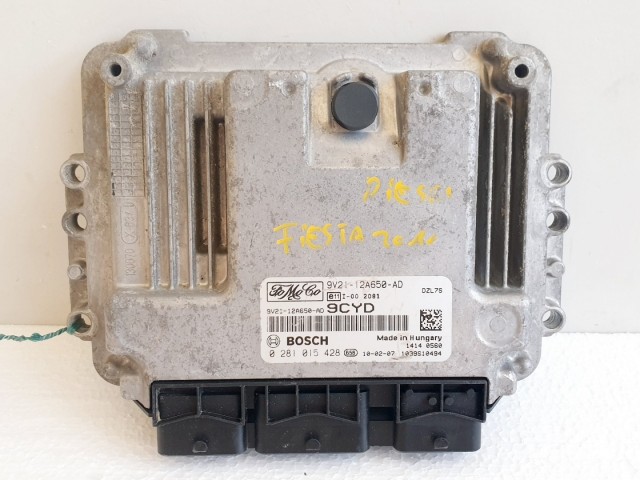 508548 Ford Fiesta 2010, Motorvezérlő, Ecu, 0281015428, 9V21-12A650-AD, Bosch.