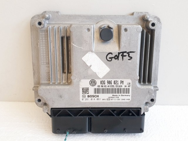 508554 VW Golf 5, Motorvezérlő, Ecu, 0281014061, 03G906021PM, Bosch.