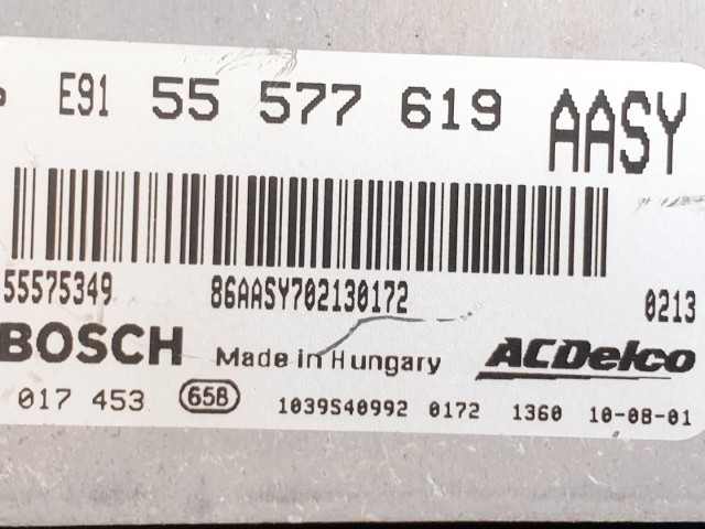 508570 Opel Insignia 2010, Motorvezérlő, Ecu, 0281017453, 55577619, Bosch.