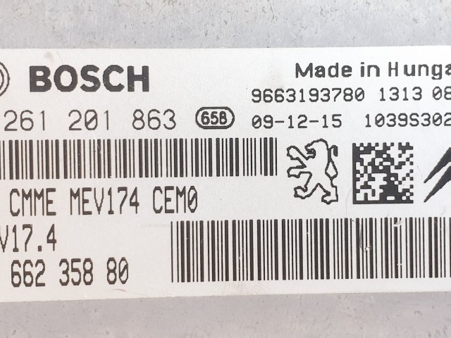 508572 Citroen C3 Picasso, Motorvezérlő, 9666235880, 0261201863, Bosch.