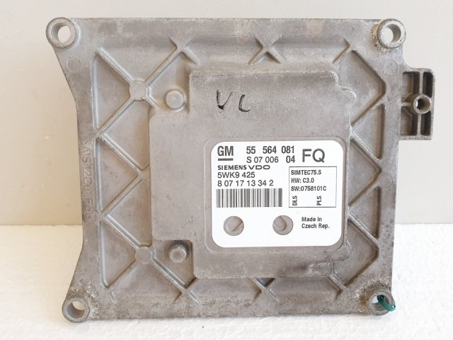 508579 Opel Vectra C, Motorvezérlő, Ecu, 55564081, 5WK9425, Siemens.