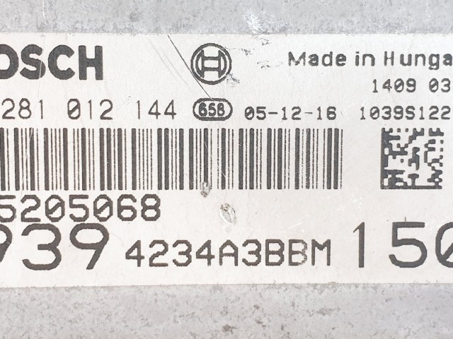 508598 Alfa Romeo 159, Motorvezérlő, 0281012144, 55205068, Bosch.