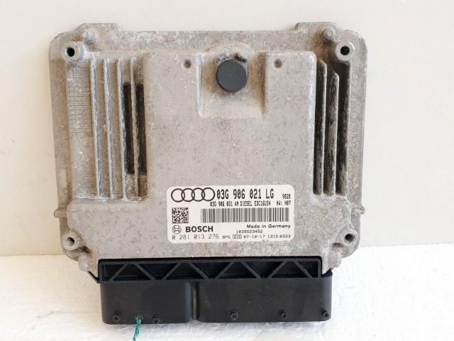 508635 Audi A3 8P, Motorvezérlő, Ecu, 0281013276, 03G906021LG, Bosch.