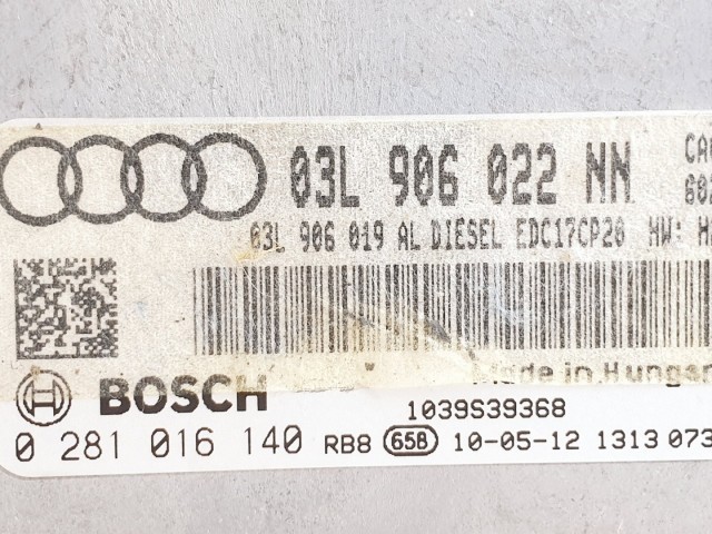 508652 Audi A4 B8, Motorvezérlő, Ecu, 0281016140, 03L906022NN, Bosch.