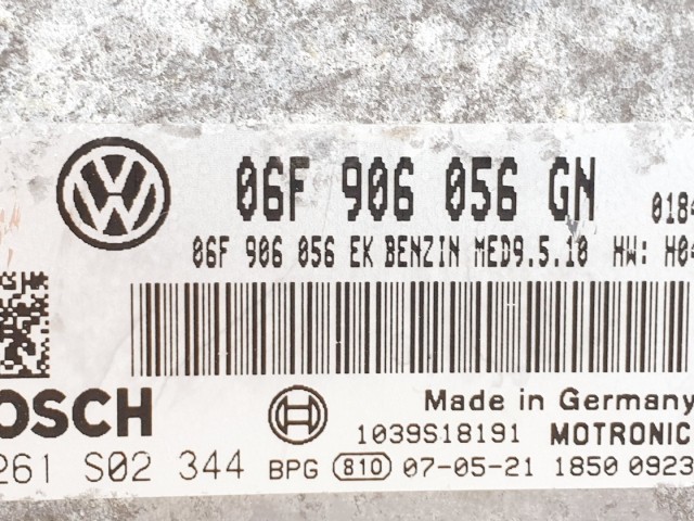 508678 VW Passat B6, Motorvezérlő, 0261S02344, 06F906056GN, Bosch.