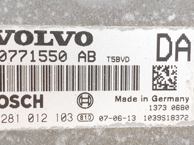 508687 Volvo XC90, 2007, Motorvezérlő, 0281012103, 30771550, Bosch.