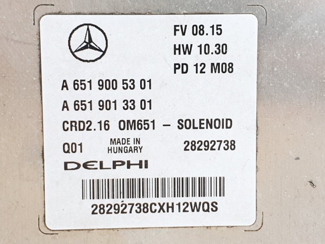 508690 Mercedes C, 204, Motorvezérlő, 28292738, A6519005301, Delphi.