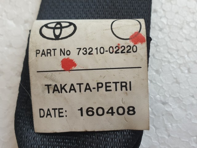 509581 Toyota Auris 2008, Jobb Első Övfeszítő, Biztonsági Öv, 5 Ajtóshoz.