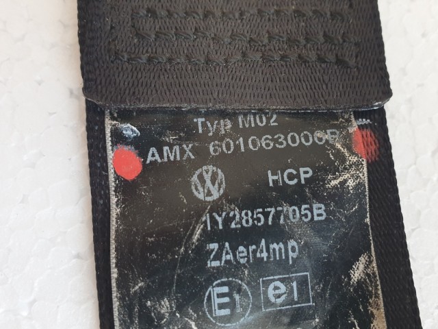 50600 VW Beetle CABRIO, 2003, Bal Első Övfeszítő, Biztonsági Öv.