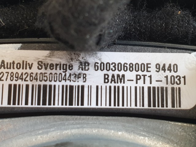 509292 Saab 9.3, 2004, Kormánylégzsák, Légzsák, 2 Csati, 3 Águ Kormányhoz.