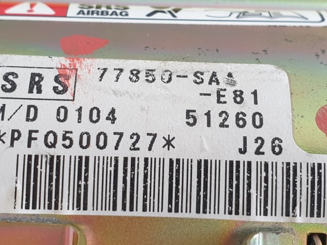 509323 Honda Jazz 2008, Utasoldali Légzsák, 77850-SAA-E81.