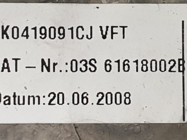 510946 VW Golf 5, 2008, Bőrkormány, Kormány. 1K0419091CJ.