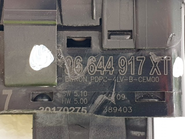 508199 Peugeot 308, 2009, Ablakemelő Kapcsoló, 96644917XT.