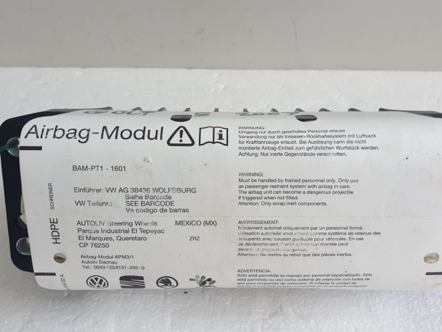 509365 VW Golf 5, 2007, Utaslégzsák, Légzsák, 1 Csati, 1K0880204L