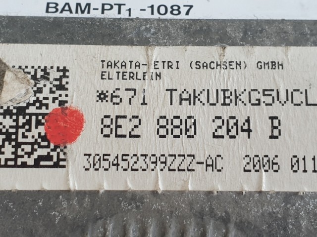 509372 Audi A4 B7, 2006, Utaslágzsák, Légzsák, 2 Csati, 8E2880204B