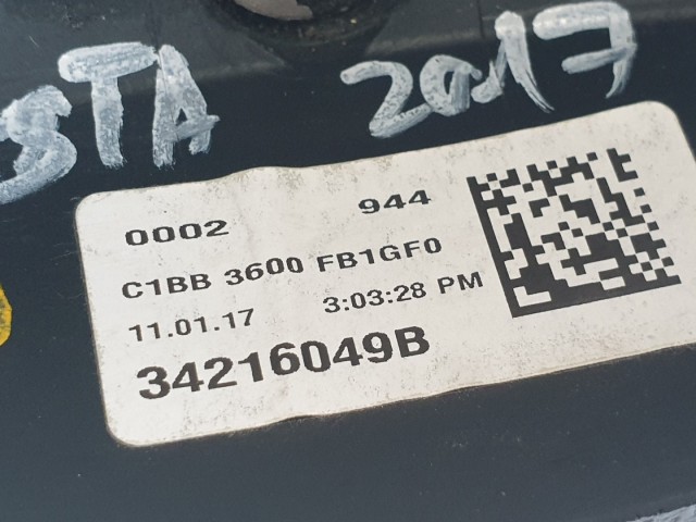 511434 Ford Fiesta 2017, Bőrkormány, Kormány, 34216049B, Multis.