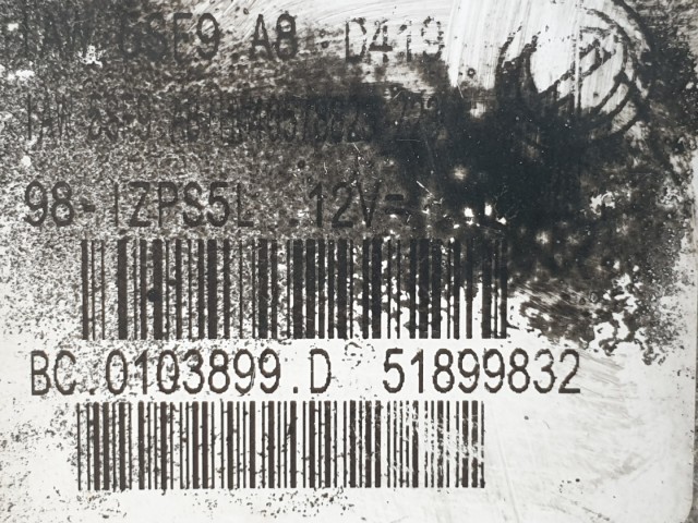 511324 Fiat Punto EVO, Motorvezérlő, Ecu, BC0103899D, 51899832.