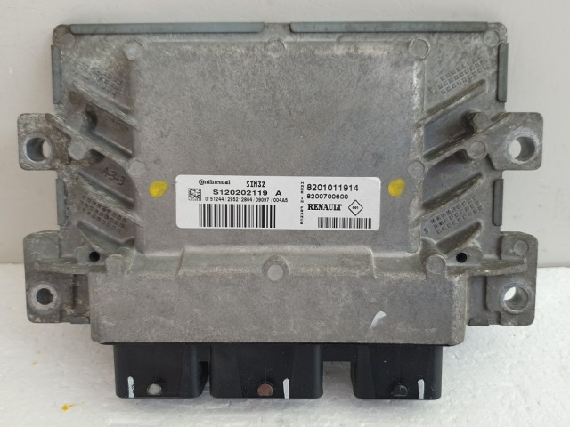 511342 Renault Clio 3, Motorvezérlő, 8201011914, S120202119A. Ecu.