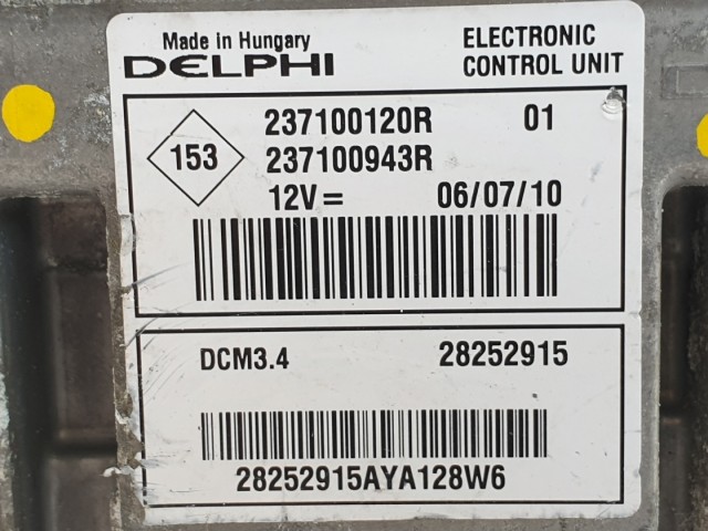 511347 Renault Megane 3, Motorvezérlő, 237100120R, 237100943R, 