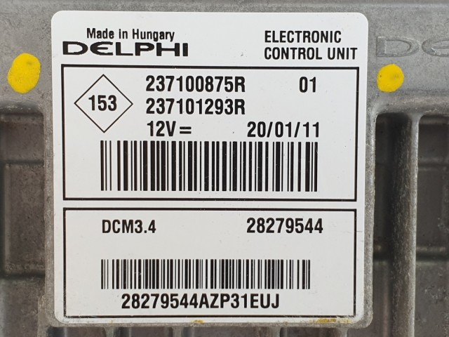 511350 Renault Clio 3, Motorvezérlő, 237100875R, 237101293R, Delphi.