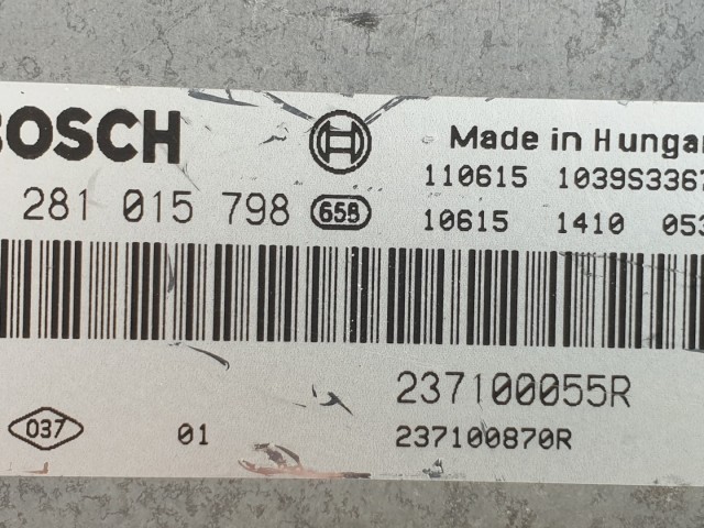 511354 Renault Megane 3, Motorvezérlő, 237100055R, 0281015798.