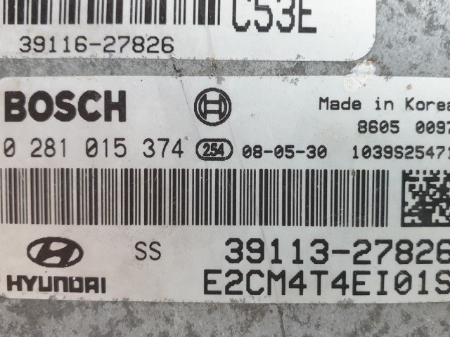 511357 Hyundai Santa Fe,  Motorvezérlő, 39113-27826. 0281015374.