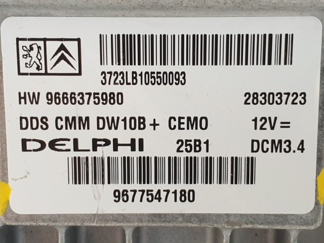 511375 Peugeot 508, Motorvezérlő, 28303723, 9666375980, Delphi.