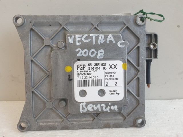 511382 Opel Vectra C, Motorvezérlő, 5WK9407, 55355631, Siemens.
